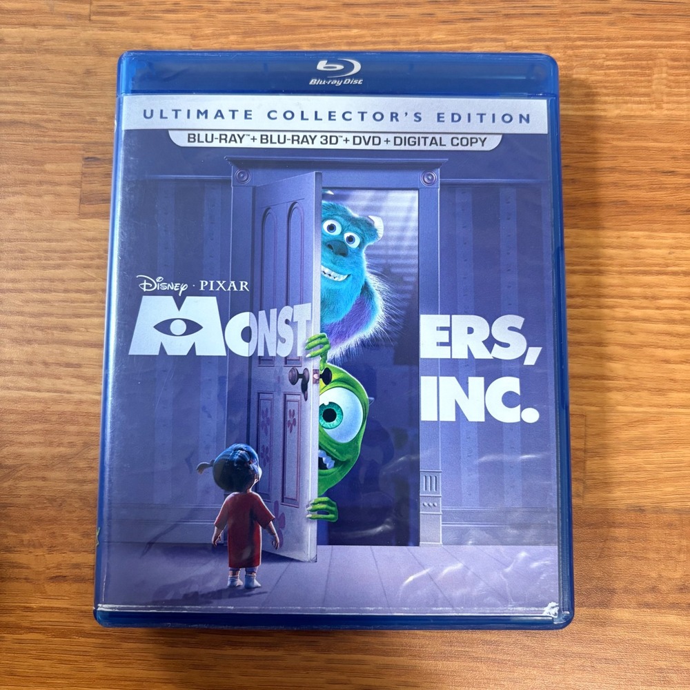 Disney Pixar Monsters Inc Ultimate Collectors Edition Blu-ray 3D DVD 4-Disc Set